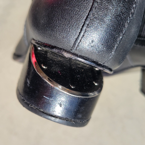 Alexander Wang Kori Bootie With Rhodium Leather Black Chelsea Ankle Cutout 37.5 - Picture 13 of 16